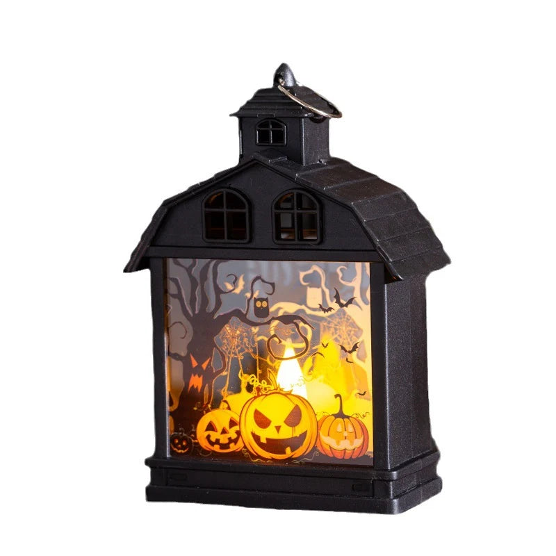 Halloween Lantern Spooky Cutout LED Light