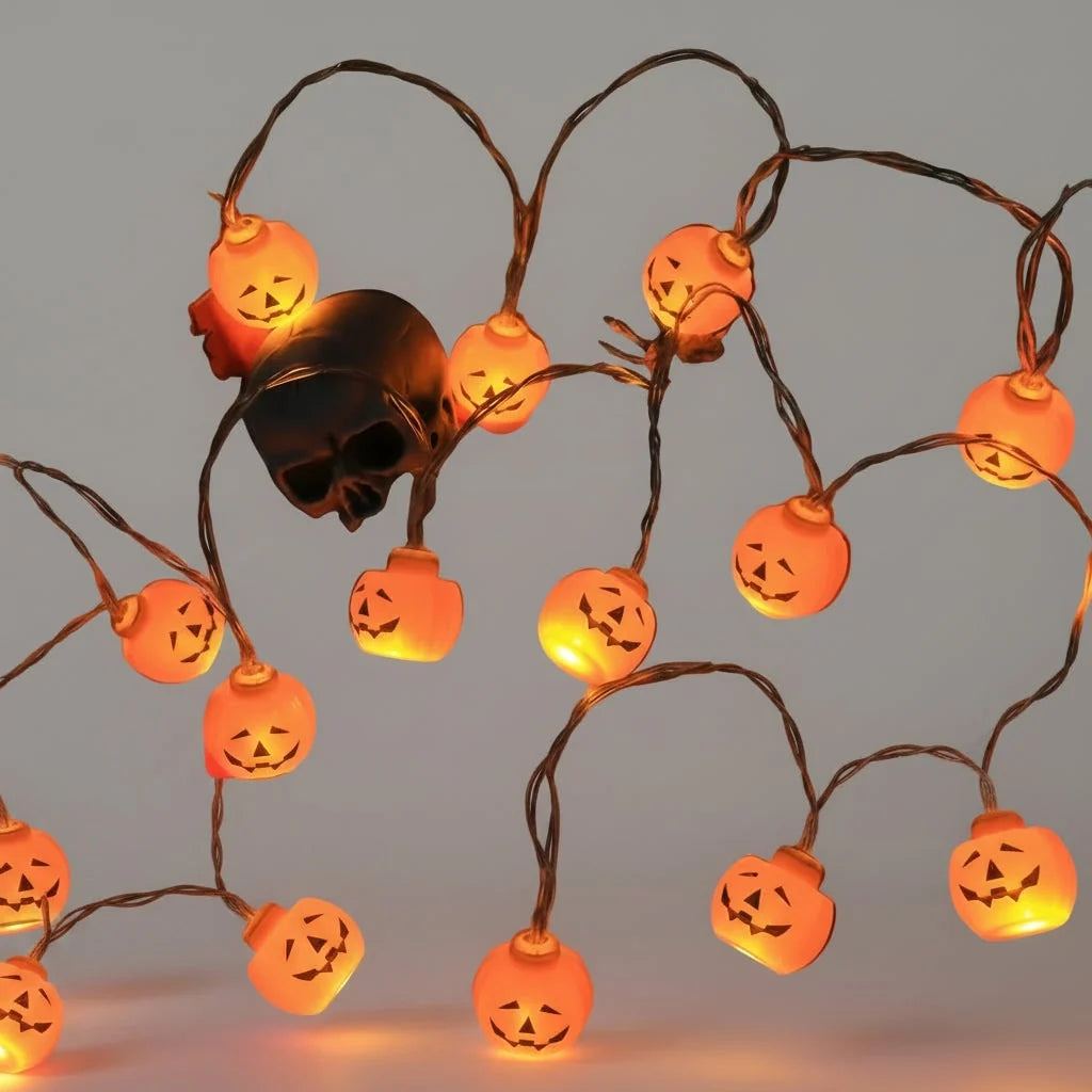 Halloween String Lights Battery-Powered LED Molded Covers