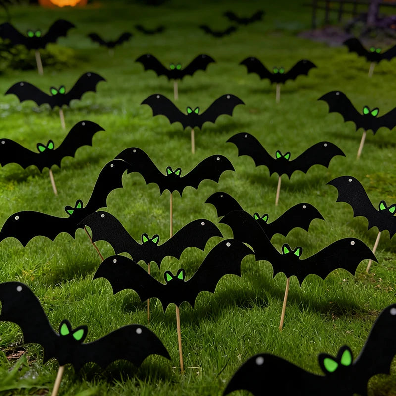 Halloween Wall Bats Glow-In-The-Dark Multi-Size Set