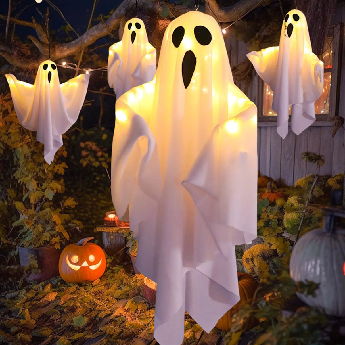 Hanging Ghost Decoration 3-Mode LED Battery Powered