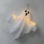 Hanging Ghost Decoration Floating Fabric & Warm LED