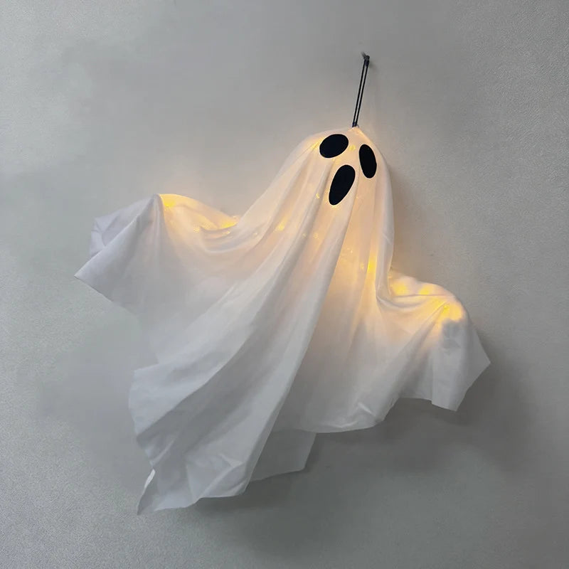 Hanging Ghost Decoration Floating Fabric & Warm LED