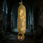 Hanging Mummy Decoration Built-In LED Lights Weather-Resistant Rope Hanger