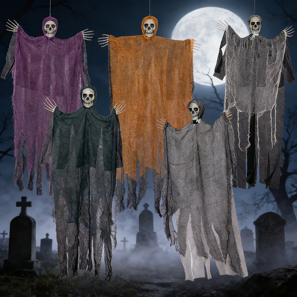Hanging Skeleton Realistic Skull Weather-Resistant Foldable