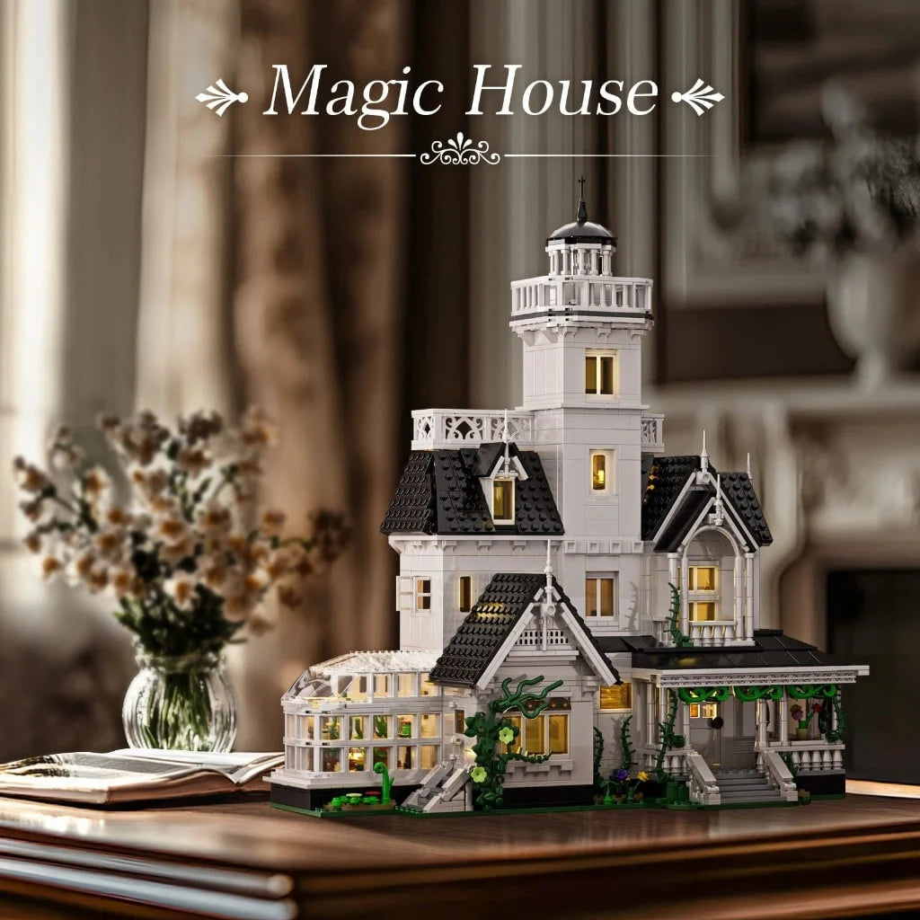 Haunted House Building Set LED-Lit Snap-Together Bricks