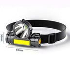 Headlamp Dual-Mode LED Flashlight Lightweight Rugged