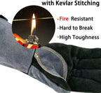 Heat-Resistant Gloves Cowhide Leather 932°F