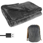 Heated Blanket USB-Powered Soft Flannel Detachable Cable