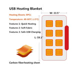 Heated Shawl USB-Powered Plush 3 Heat Levels