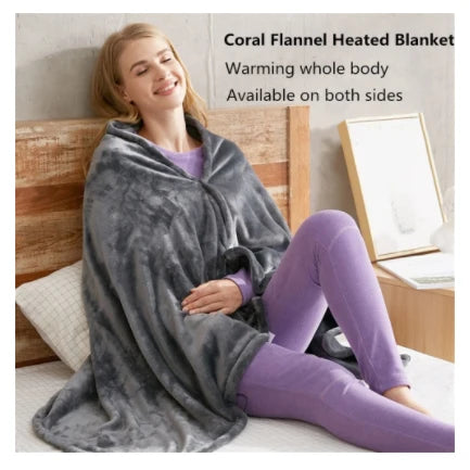 Heated Shawl USB-Powered Plush 3 Heat Levels