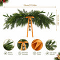 Holiday Wreath Realistic Greenery & Metal Bells Durable Ribbon Hanger
