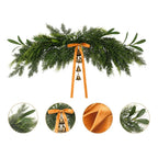 Holiday Wreath Realistic Greenery & Metal Bells Durable Ribbon Hanger