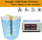 Immersion Water Heater 1500W Stainless Steel Guarded Coil