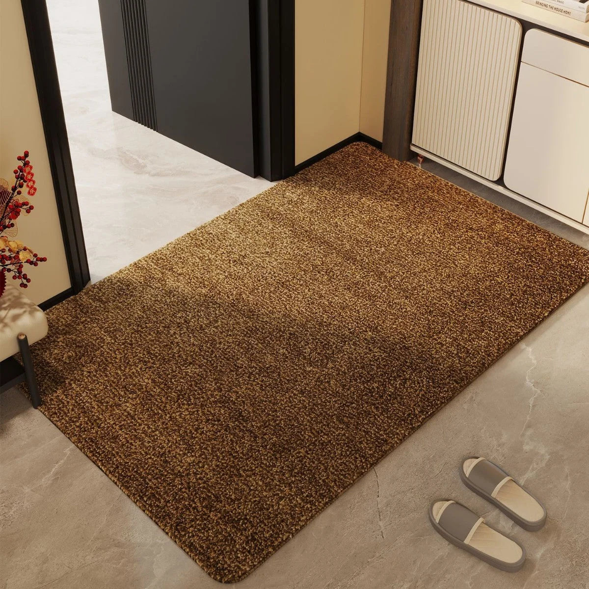 Indoor Floor Mat Plush Textured Machine Washable