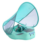 Infant Pool Float Non-Inflatable Five-Point Harness & Removable Sunshade