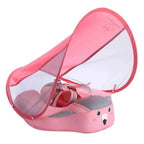 Infant Pool Float Non-Inflatable Five-Point Harness & Removable Sunshade