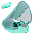 Infant Pool Float Non-Inflatable Five-Point Harness & Removable Sunshade