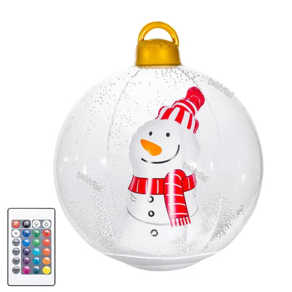Inflatable Christmas Decoration LED-Lit Weather-Resistant Easy Setup