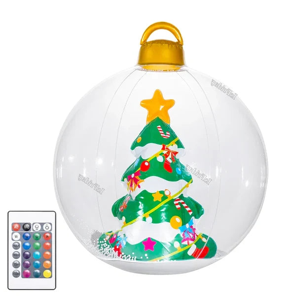 Inflatable Christmas Decoration LED-Lit Weather-Resistant Easy Setup