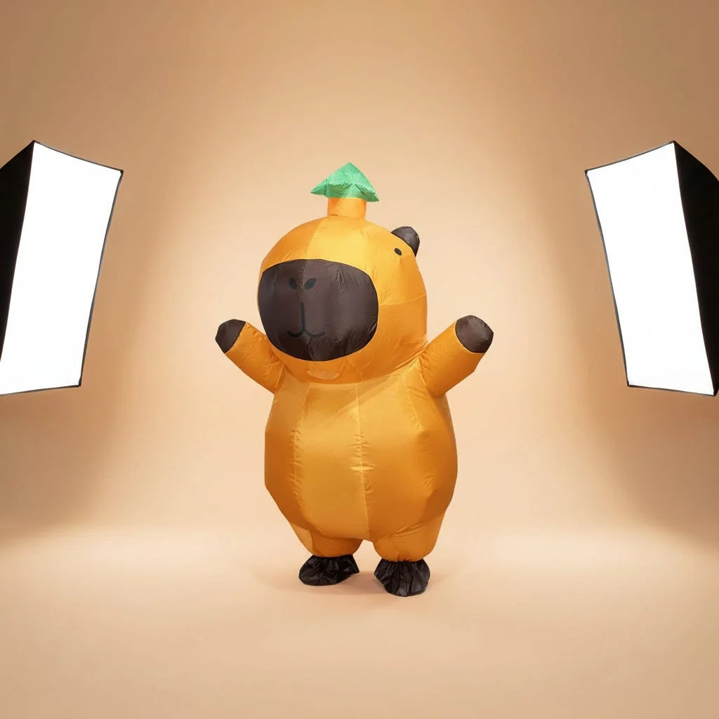Inflatable Costume Capybara Built-In Fan & Mesh Window