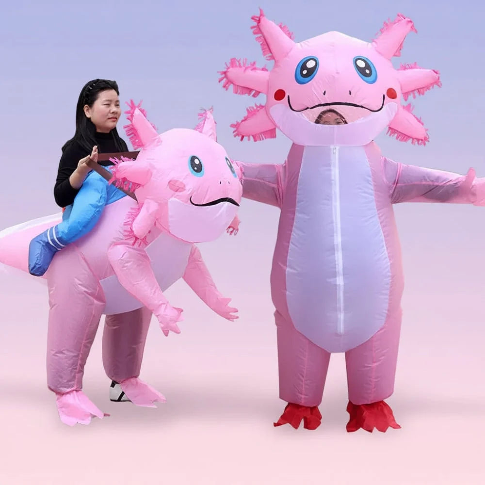 Inflatable Costume Full-Body Battery-Operated Fan Clear Face Window