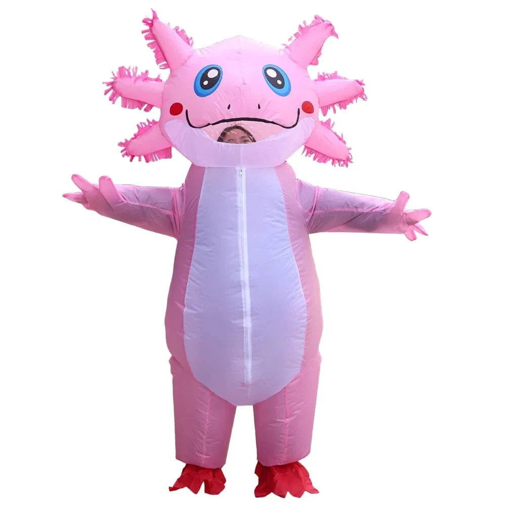 Inflatable Costume Full-Body Battery-Operated Fan Clear Face Window