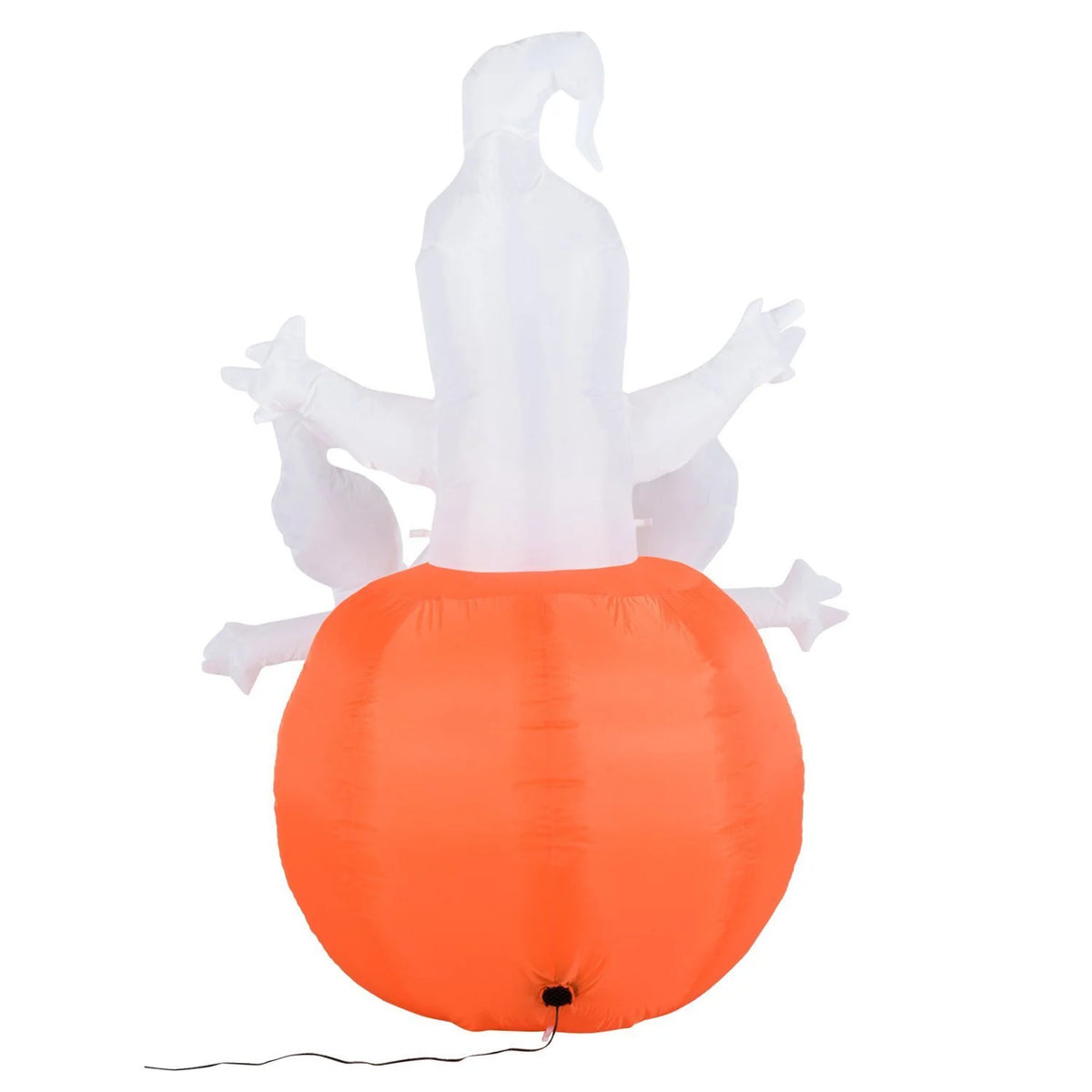 Inflatable Decoration Pumpkin With 3 Ghosts LED-Lit Built-In Pump