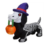Inflatable Dog Skeleton Design Glowing Eyes Quick-Inflate Weatherproof