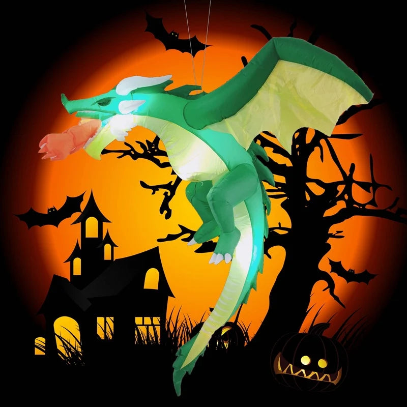 Inflatable Dragon Integrated LED & Fireball Effect