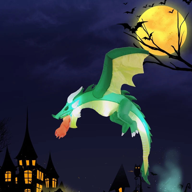 Inflatable Dragon Integrated LED & Fireball Effect