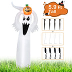 Inflatable Ghost Menacing Face & Long Arms Weather-Resistant