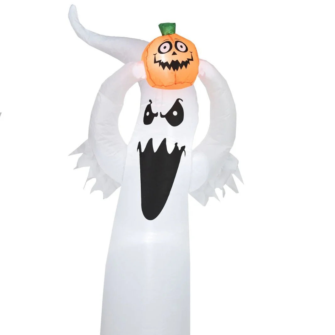 Inflatable Ghost Menacing Face & Long Arms Weather-Resistant