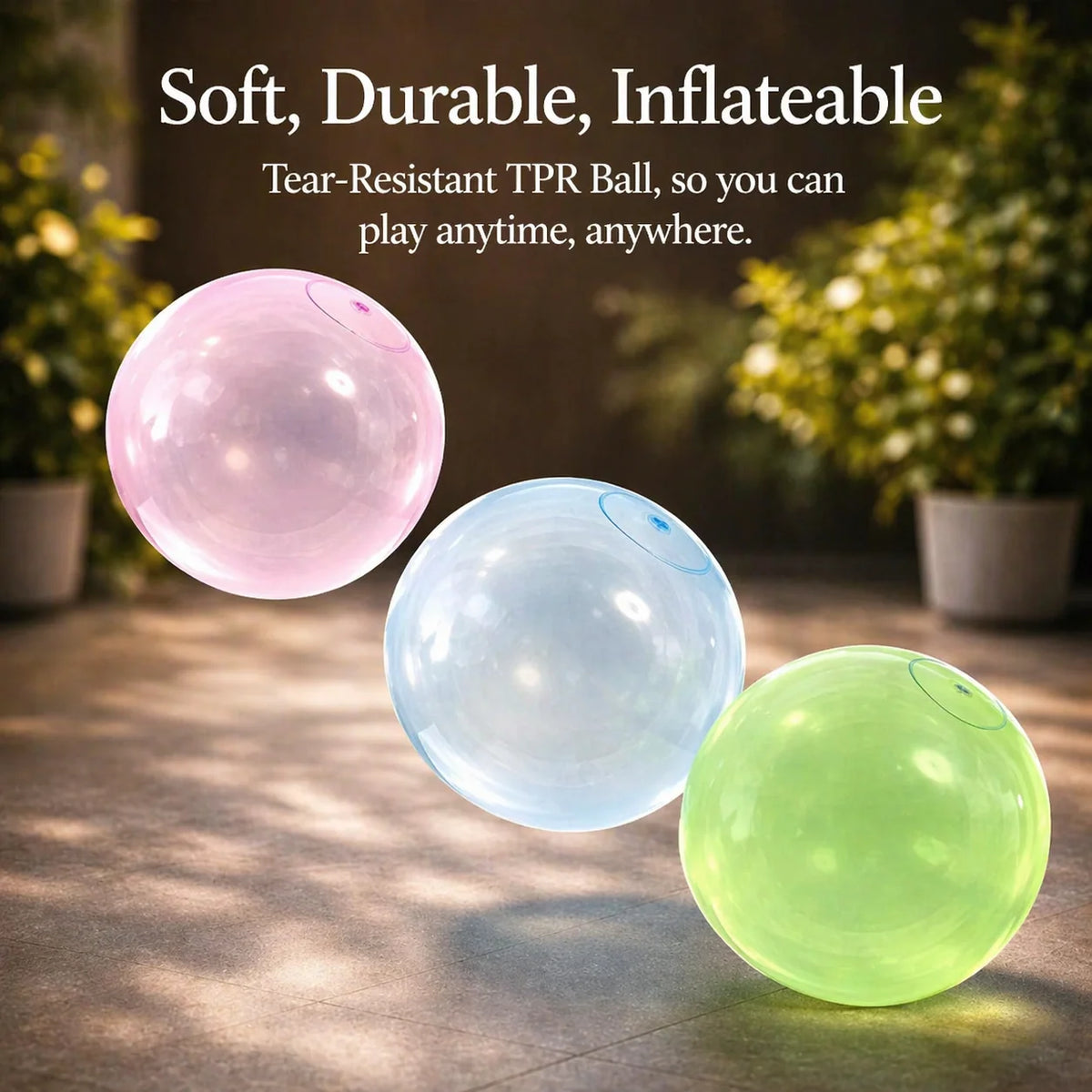 Inflatable Play Ball Self-Sealing & Reusable