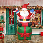 Inflatable Santa Built-In Blower & LED Lights Weather-Resistant