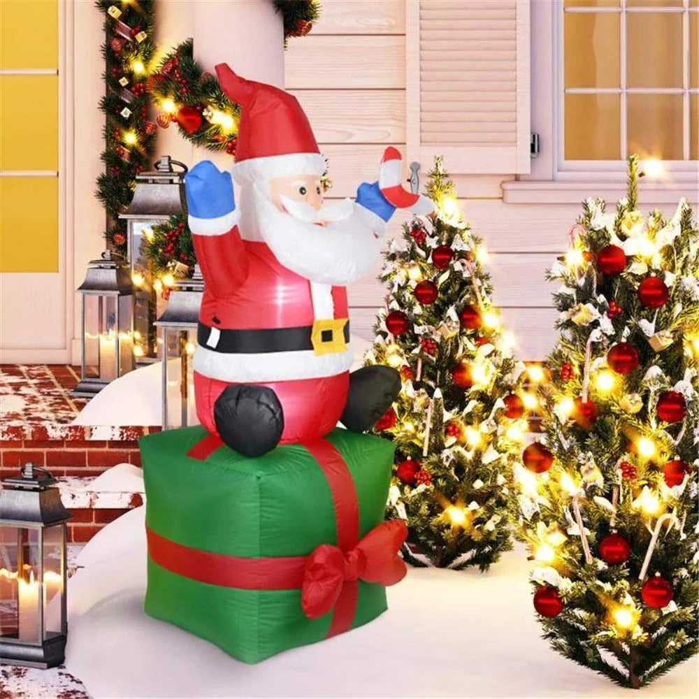 Inflatable Santa Built-In Blower & LED Lights Weather-Resistant
