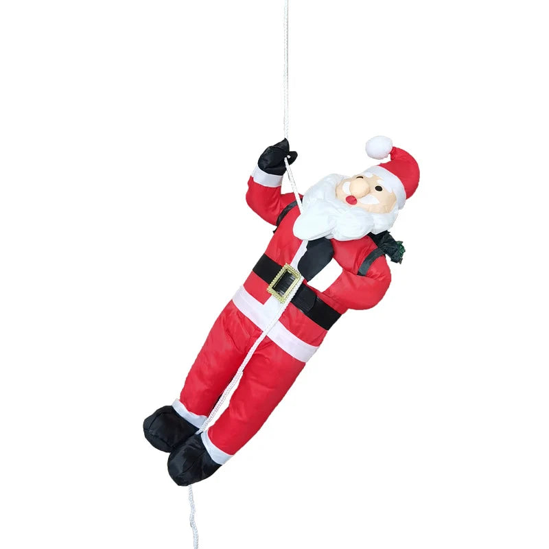 Inflatable Santa On Ladder Weatherproof LED Lights