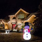 Inflatable Snowman Classic Hat & Broom Built-In Blower