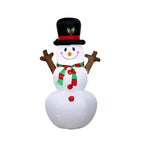 Inflatable Snowman Quick-Inflate Weatherproof Scarf & Top Hat