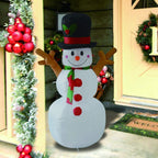 Inflatable Snowman Quick-Inflate Weatherproof Scarf & Top Hat