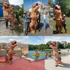 Inflatable T-Rex Costume Battery-Powered Fan & Clear Viewing Window