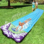 Inflatable Water Slide Dual Lane Integrated Sprinkler