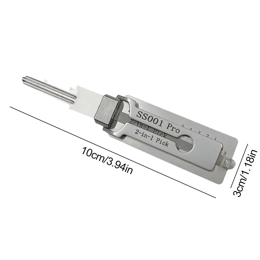 Key Decoder & Pick Tool Stainless Steel O-Ring Grip