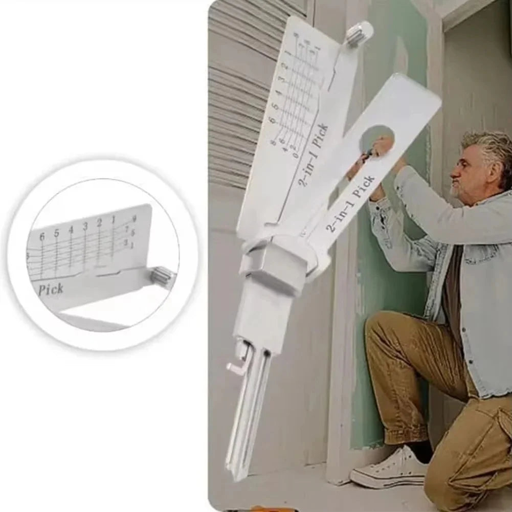 Key Decoder & Pick Tool Stainless Steel O-Ring Grip
