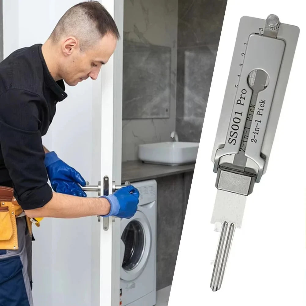 Key Decoder & Pick Tool Stainless Steel O-Ring Grip