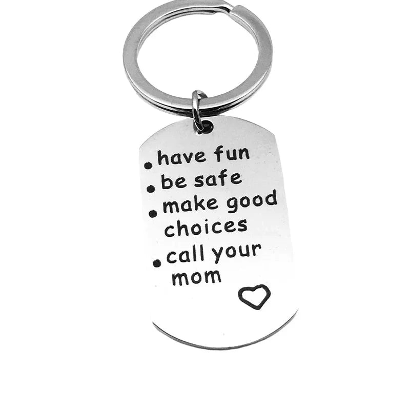 Keychain Stainless Steel Engraved Compact