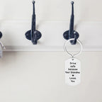 Keychain Stainless Steel Engraved Compact