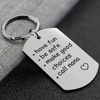 Keychain Stainless Steel Engraved Compact