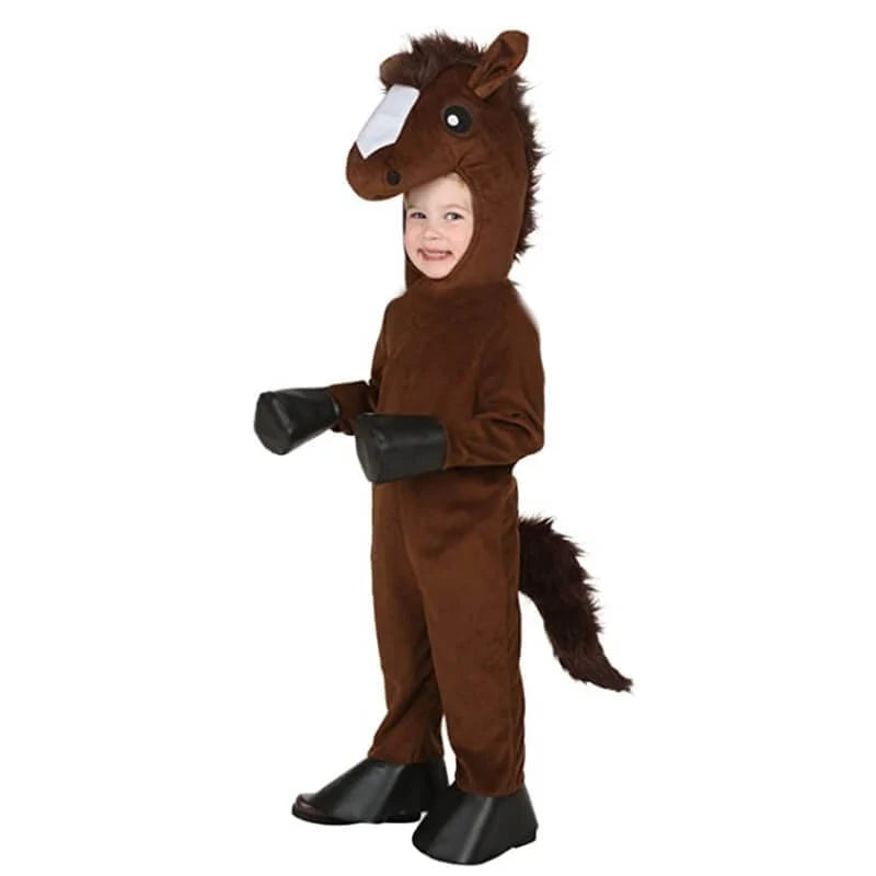 Kids Animal Costume Plush Hood & Tail Sherpa Lining