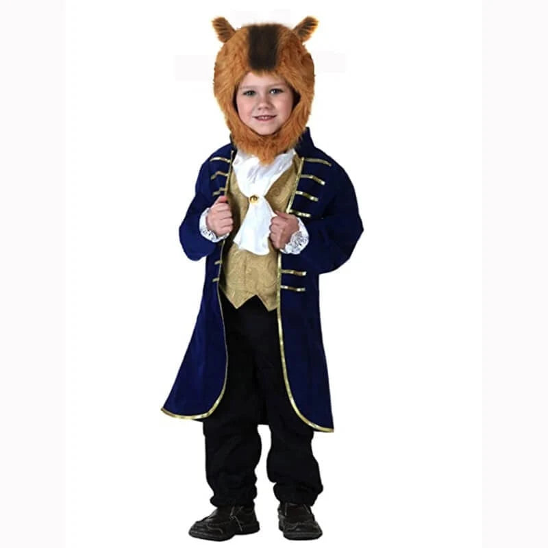 Kids Animal Costume Plush Hood & Tail Sherpa Lining