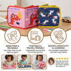 Kids Drawing Book Wipe-Clean Marker & Crayon Compatible